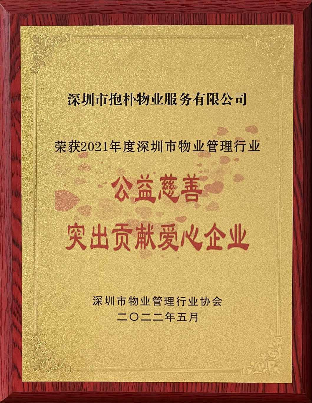 社会公益奖牌
