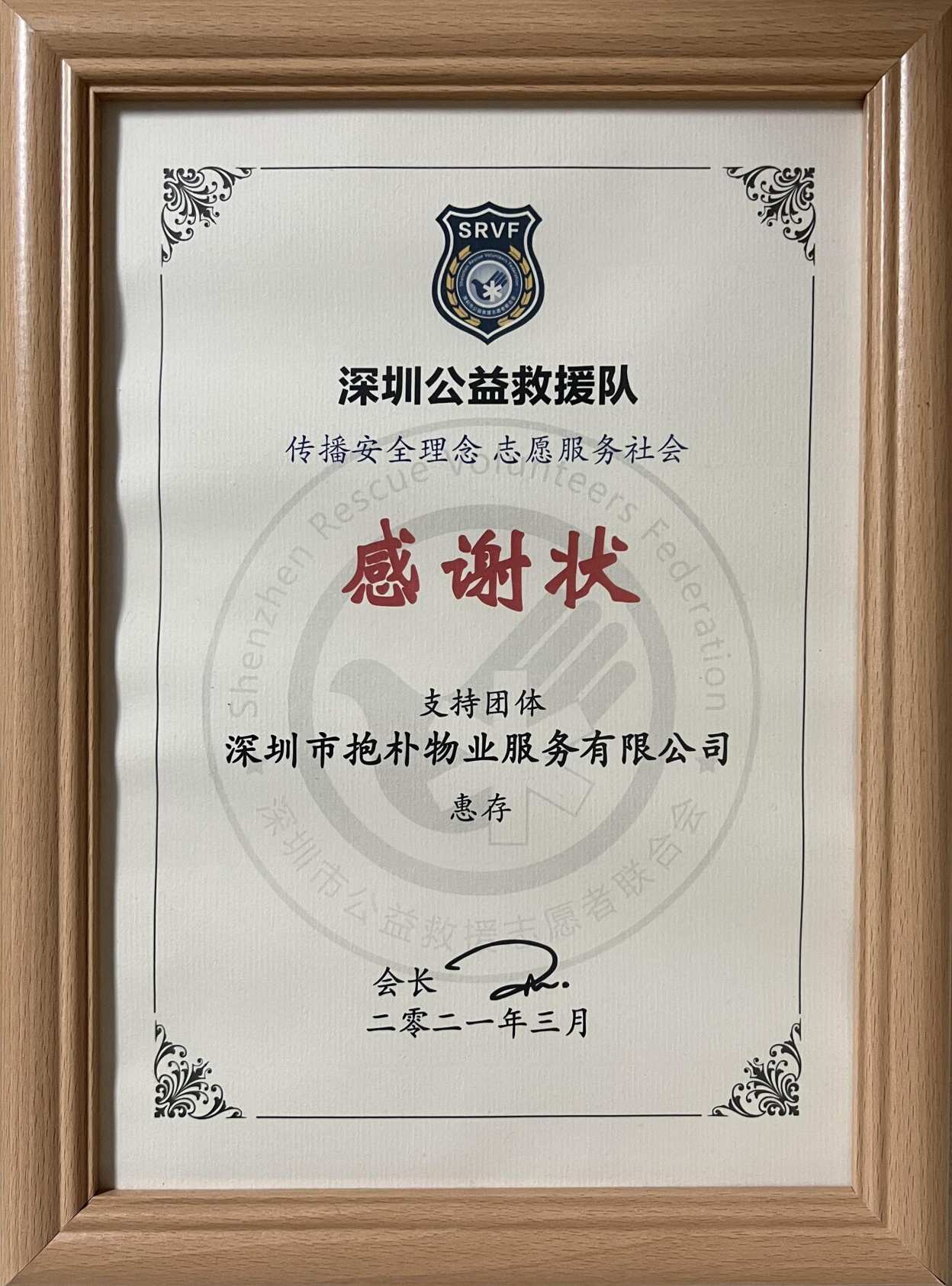 社会公益奖牌