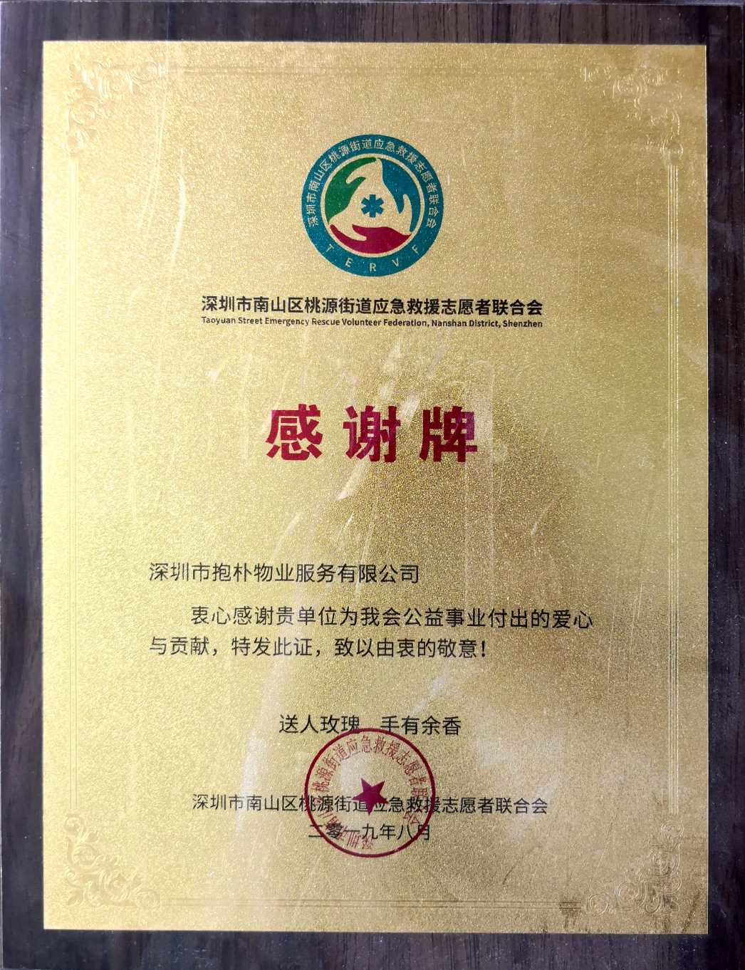 社会公益奖牌